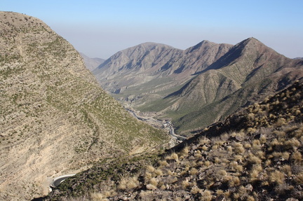Beautiful views of the road meandering through Sulaiman Mountains in Fort Munro